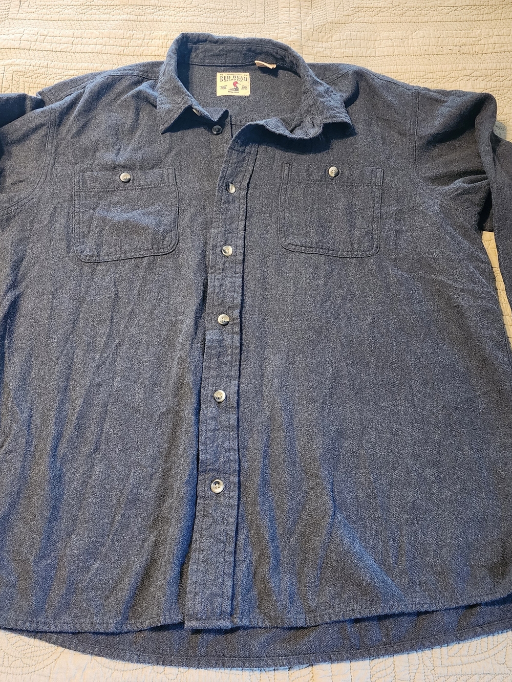 Redhead Navy Long-Sleeve Button-Up Shirt